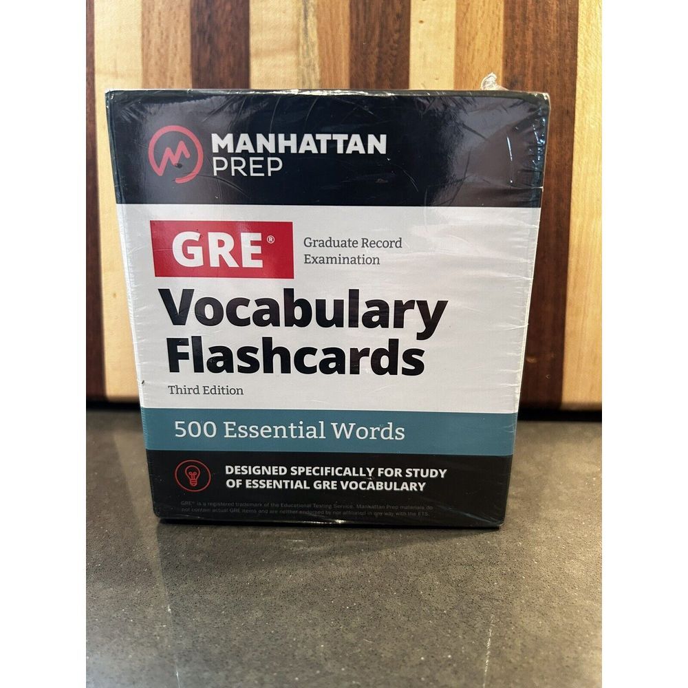 GRE Vocabulary Flashcards - White/Black/Teal